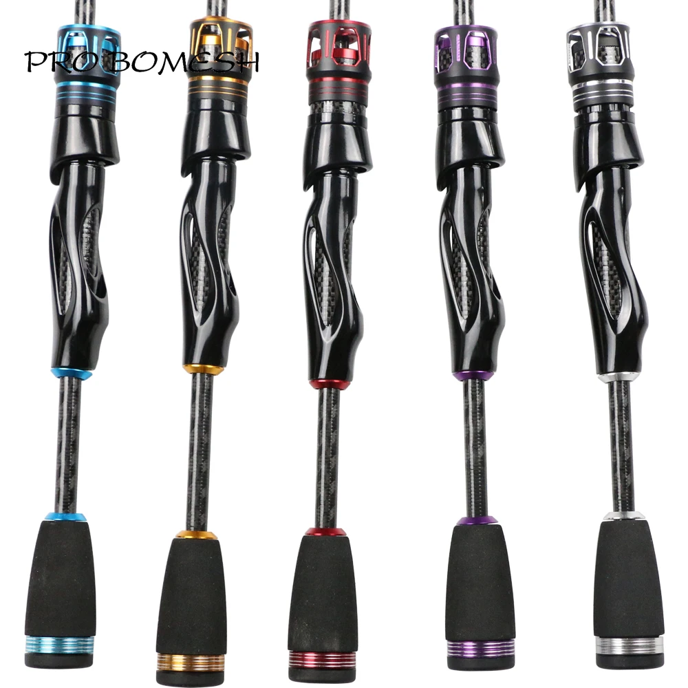 Pro Bomesh 1Set 52.8g Aluminum Locking Nut + 3K Carbon Tube Spinning EVA Handle Kit DIY Fishing Rod Pole Accessory