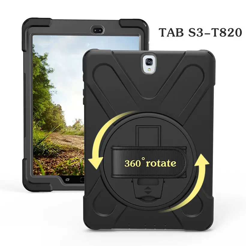 Tablet Case For Samsung Galaxy Tab S3 9.7 SM-T820 T825 Cover Funda Kids Safe Shockproof Heavy Duty Silicone Hard Hand Holder