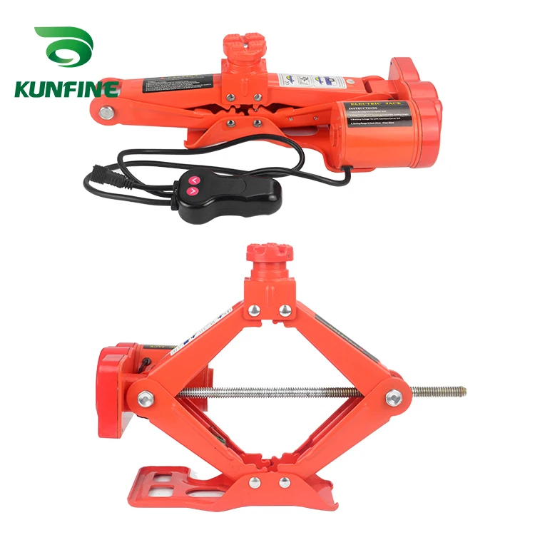 KUNFINE Portable 12V Car Jack 3Ton Electric Jack Auto Lift Scissor Jack Lifting Machinisms Lift Jack Muti Function