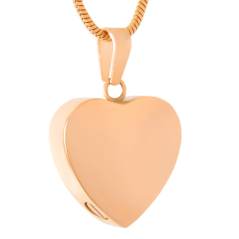 IJD8403 Plain Heart Memorial Ashes Keepsake Urn Pendant Necklace Polish 316l Stainless Steel Funeral Casket Free Engrave DIY