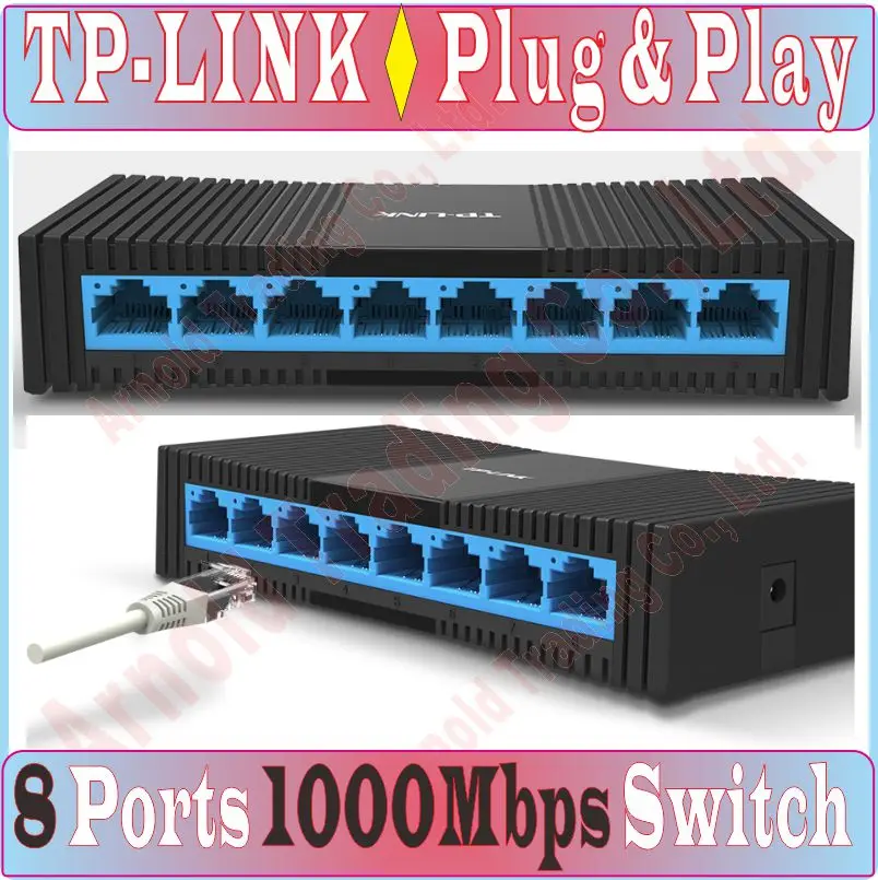 

TP-Link Mini 8 Ports RJ45 Gigabit Desktop Switch 1000Mbps SOHO Ethernet Switcher Lan Hub Full / Half duplex Exchange Prom-