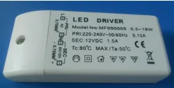 One pcs resell 12V/18W/1.5A constant voltage led driver AC220-240V input  12V output