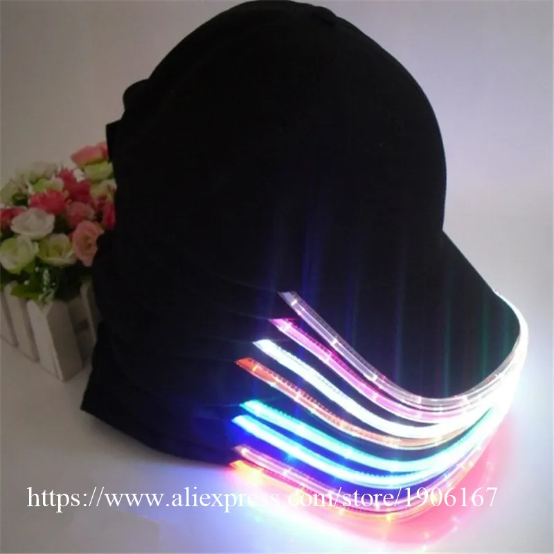 Fashion LED Light Up Baseball Caps Luminous Party Stage Dacne Wear Hat Camping Travel Sport Headwear DHL Free Shipping