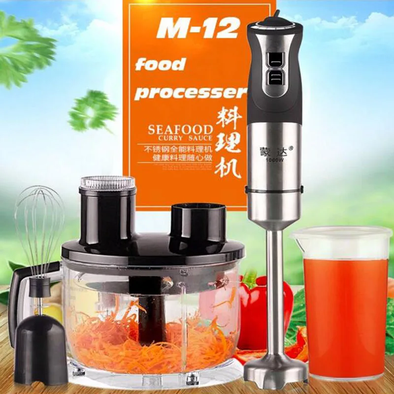 

Multi-Function Food Processor Electric Blender Stainless Steel Meat Grinder Fruit Milk Shake Mixer