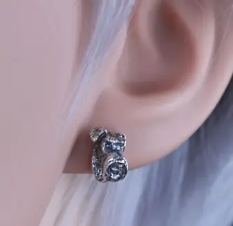 Cute Schnauzer Dog Stud Lovely Pet Terrier Women Jewelry Earring Fashion Animal Hot Ear Pendant Gifts