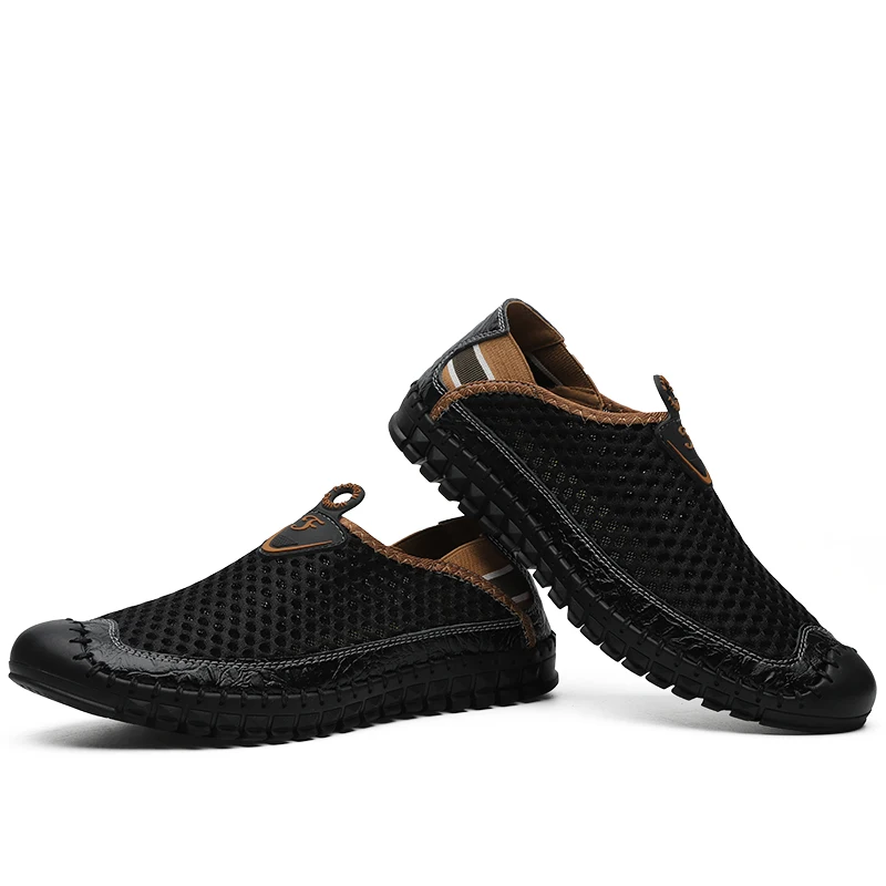 New Men\'s Casual Shoes Summer Breathable Mesh Men\'s Shoes Men Fashion Loafers Soft Comfortable Flats Zapatos Hombre  Size 38-48