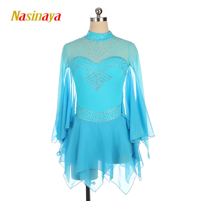 Nasinaya Figure Skating Dress Customized Competition Ice Skating Skirt for Girl Women Kids Patinaje Gymnastics Performance 328