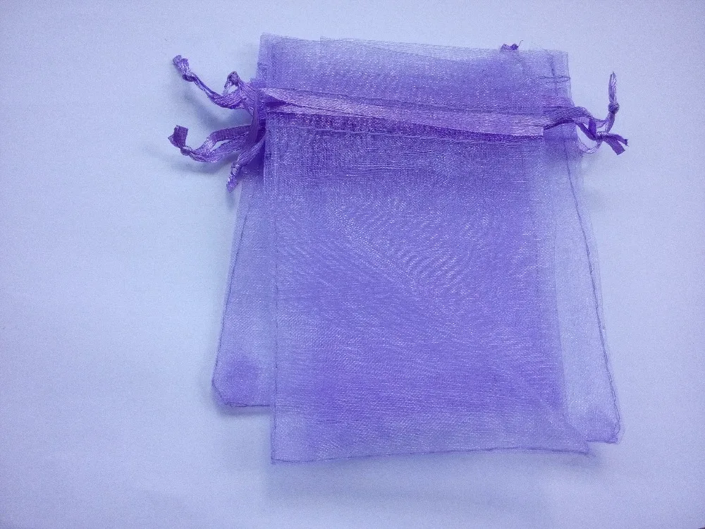 

13*18cm 100pcs Purple Gift Bags For Jewelry/wedding/christmas/birthday Yarn Bag With Handles Packaging Organza Bags