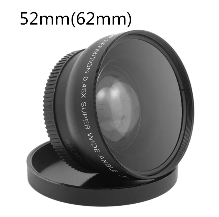 52MM 0.45X Wide Angle Lens + Macro + Lens Bag for Nikon D5000 D5100 D3100 D7000 D3200 D80 D90