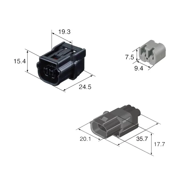 Free Shipping Sumitomo HV 040 Female Male Automotive Connector ABS Sensor Plug Press Switch Ignition Coil Connector 6189-7036