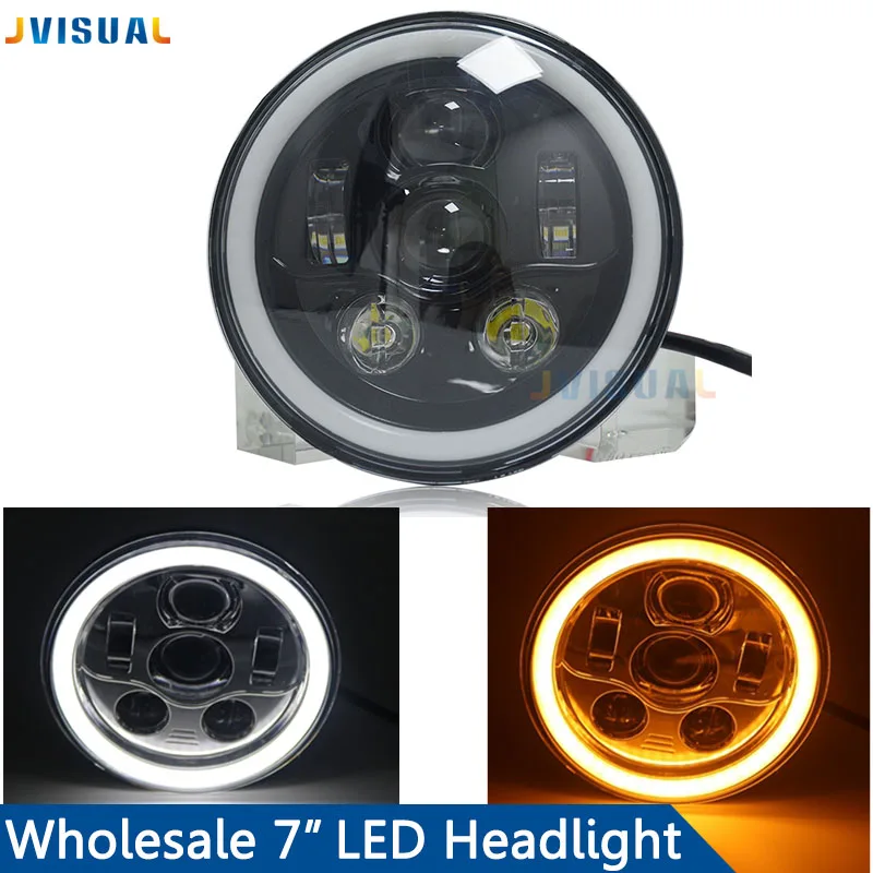 

7 inch Headlight led For Lada 4x4 urban Niva UAZ Hunter Nissan Suzuki Samurai 7" DRL /Amber Turn Light Hi/Lo Beam Fog Light Lamp