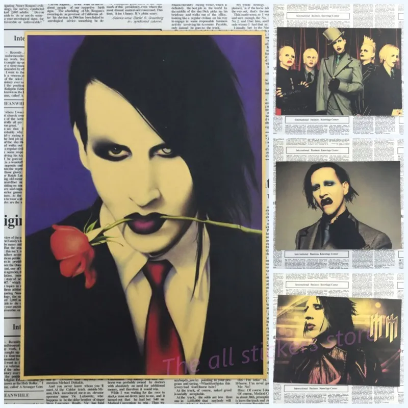 Marilyn manson posters, Marilyn manson banda bar KTV decoration posters restoring ancient ways wall stickers