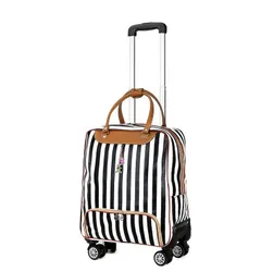 Brand 22 inch Women travel luggage Trolley Bag on wheels Travel Suitcase Travel Rolling Bag Baggage Suitcase Travel wheeled bag