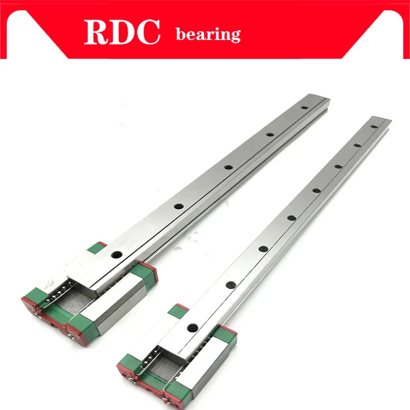 High quality 2pcs 9mm Linear Guide MGN9 L= 500mm linear rail way + MGN9C or MGN9H Long linear carriage for CNC XYZ Axis