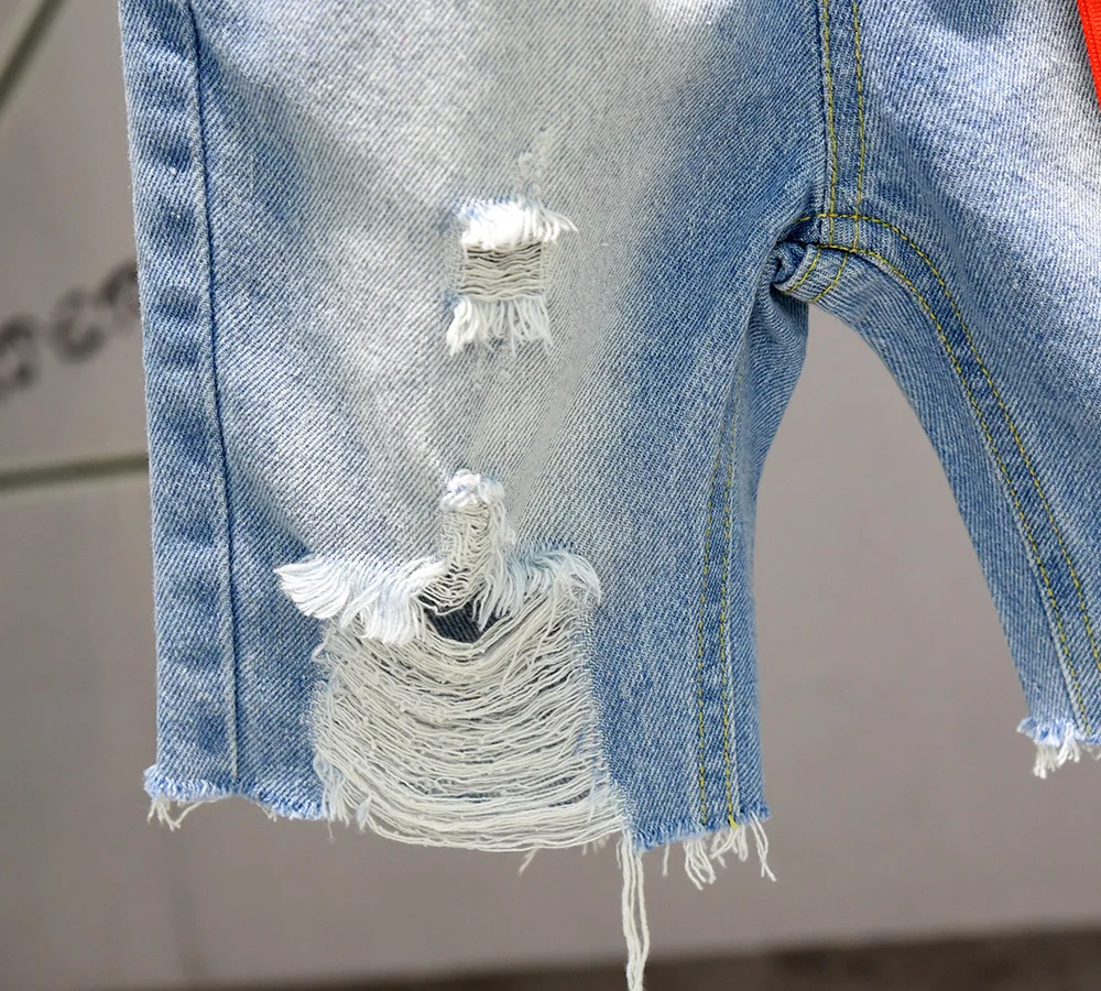 Children Boys Summer Shorts Jeans Kids New Casual Ripped Holes Denim Shorts For Boys 2-6Years Kids Jeans Boys Denim Shorts