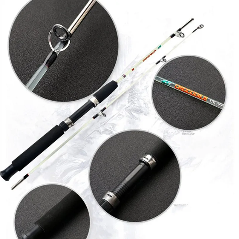 New 1.8m Cheap Fiberglass Fiber Lure Spining Fishing Rod 2 Sec Fishing Spinning Rod