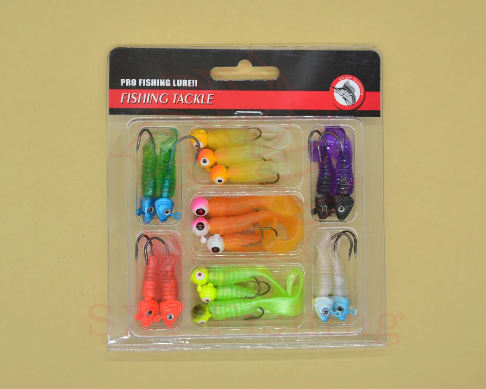 SXY fishing Lure Kit PCS 17 Lead hook bait Soft bait Fishing bait Bait combination Freshwater bait For all fish Artificial bait