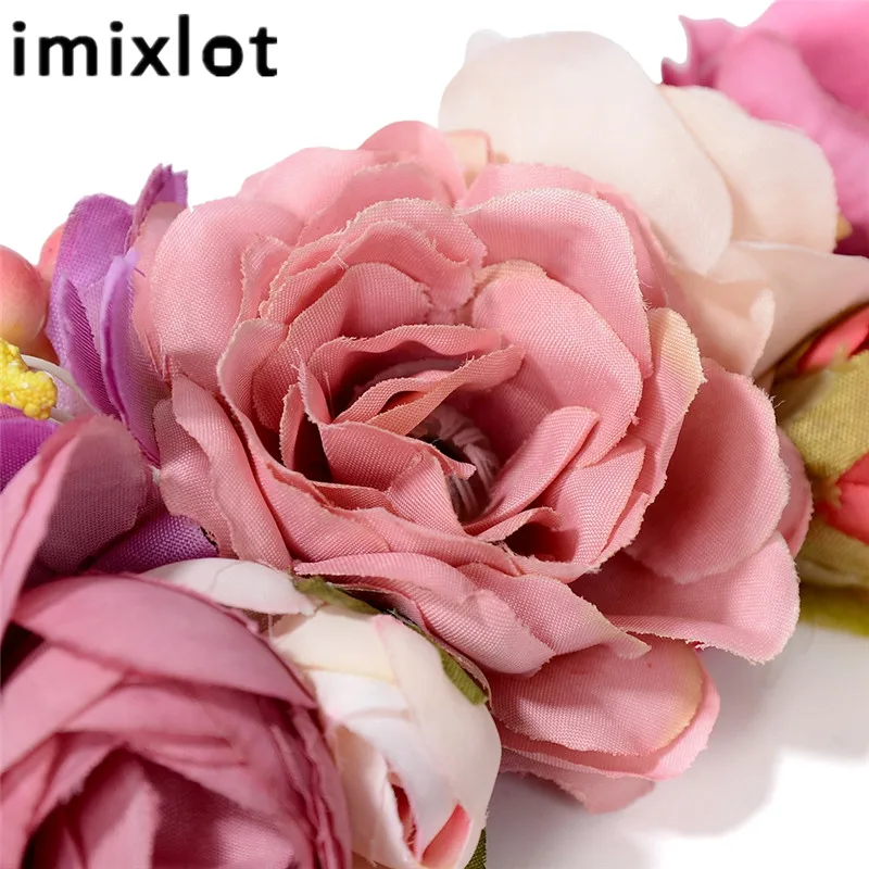 IMIXLOT Charm Elegant Flowers Belt for Women Girls Wedding Party Waistband Fabric Elastic Belt Accessories