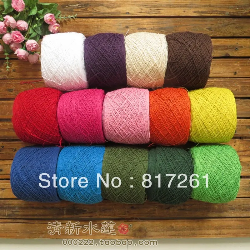 2013 new free shipping 500g/pack natural cotton thread for crochet hook lace doily and table mats as innovative items decoation