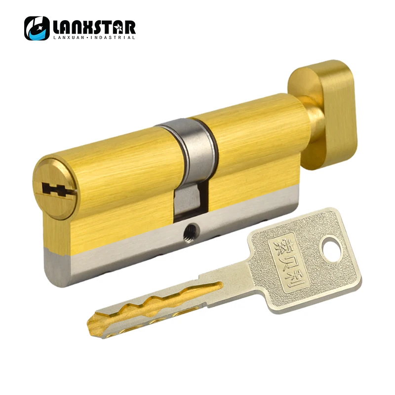 Super C-class Security Door Idling Lock Core Single Open Big 70/75/80 /105/110mm Explosion-proof Force Hit Door Lock Cylinder