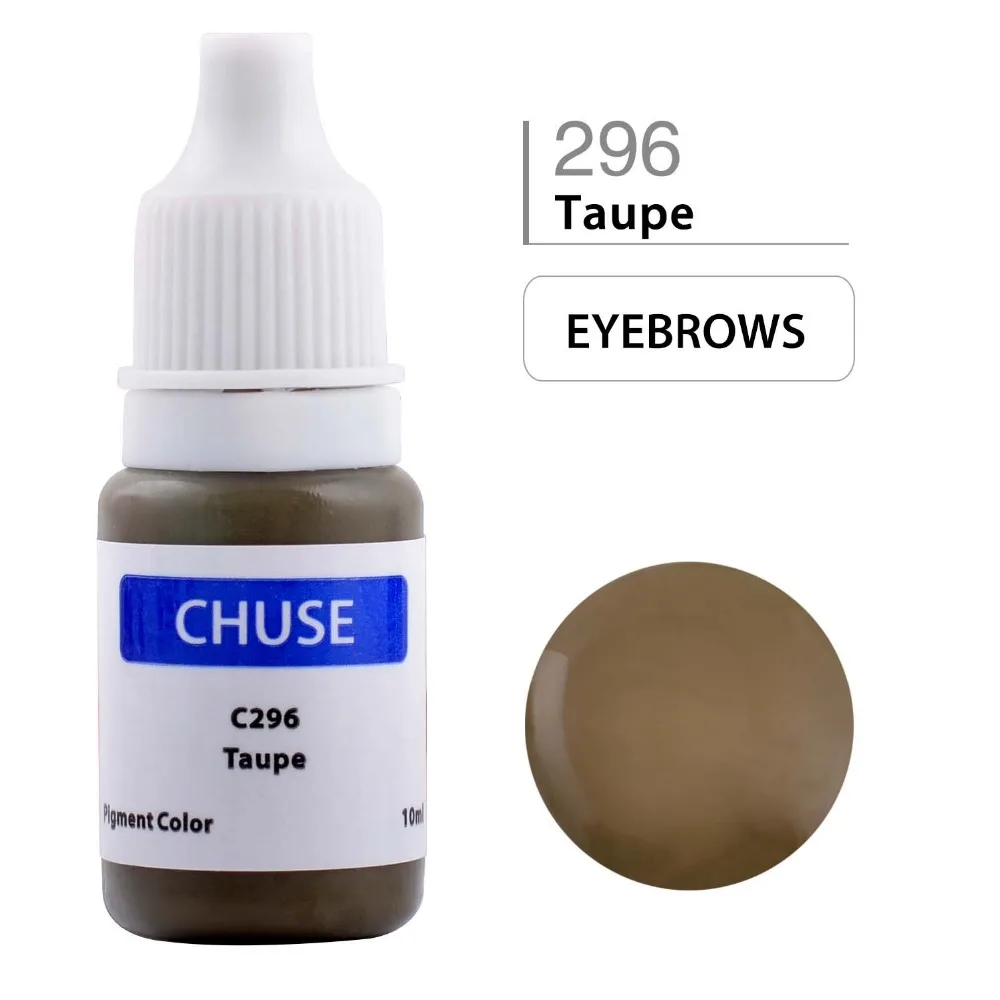 CHUSE Permanent Makeup Ink Eyeliner Tattoo Ink Set Eyebrow Microblading Pigment Professional Micro Encre A Levre 10ML Taupe C296