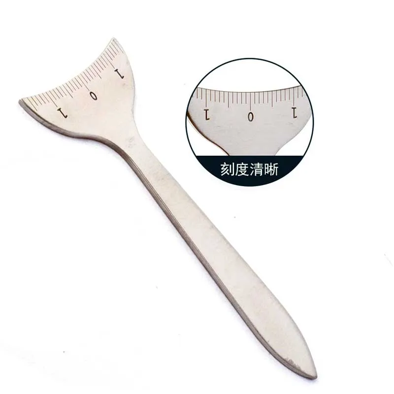 8.5CM stainless steel eye equipment scale measurement eyelids silkworm pen ruler Designer pad measuring instrument