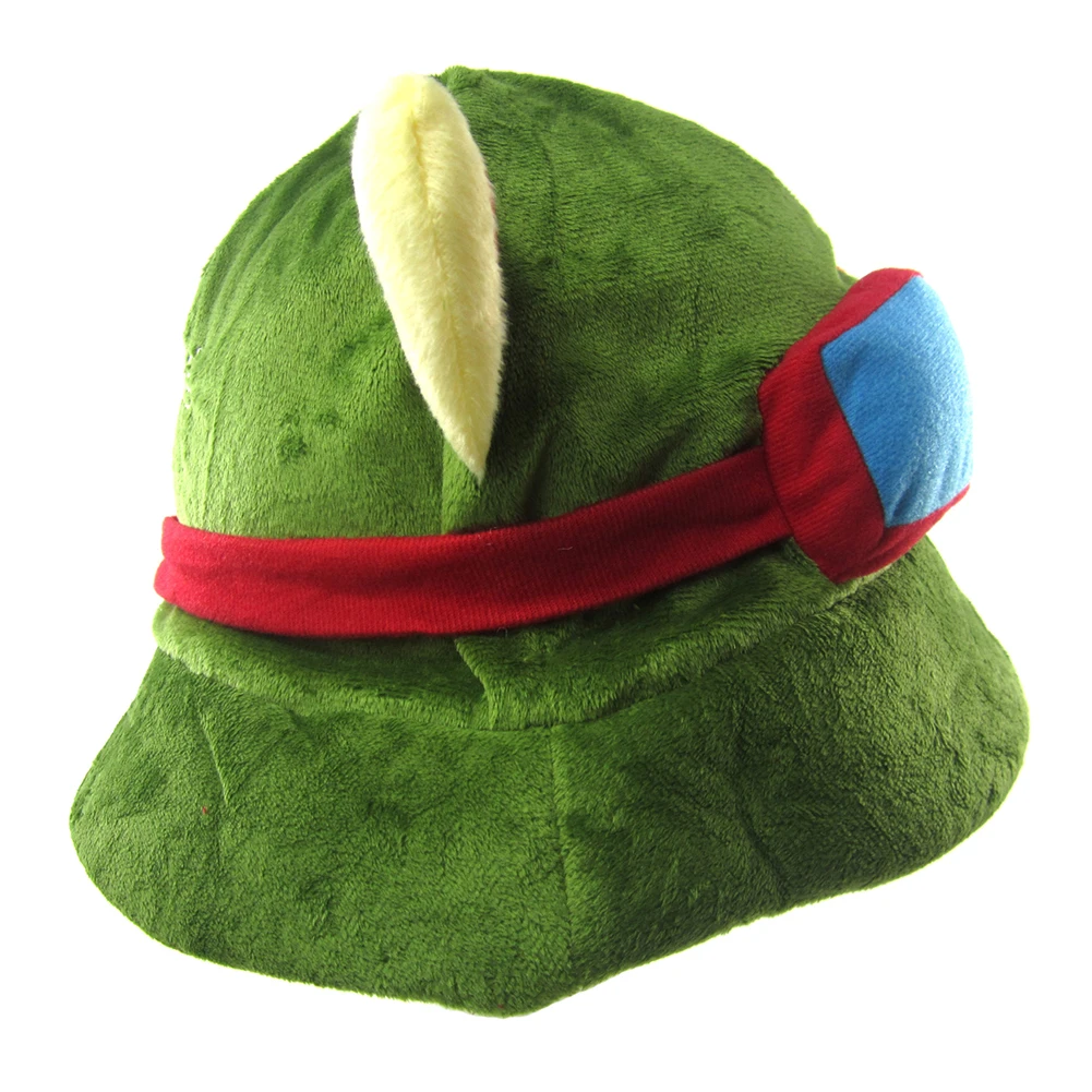 Brdwn Swift Scout Teemo Green Cosplay Berretto da cricket Cappello da sole Berretto con visiera