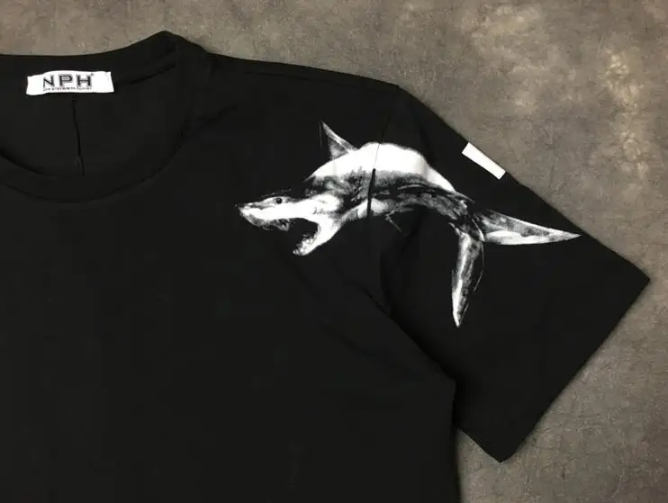 High New Novelty 2017 Men High 7 4 sharks T Shirts T-Shirt Hip Hop Skateboard Street Cotton T-Shirts Tee Top Top #b90