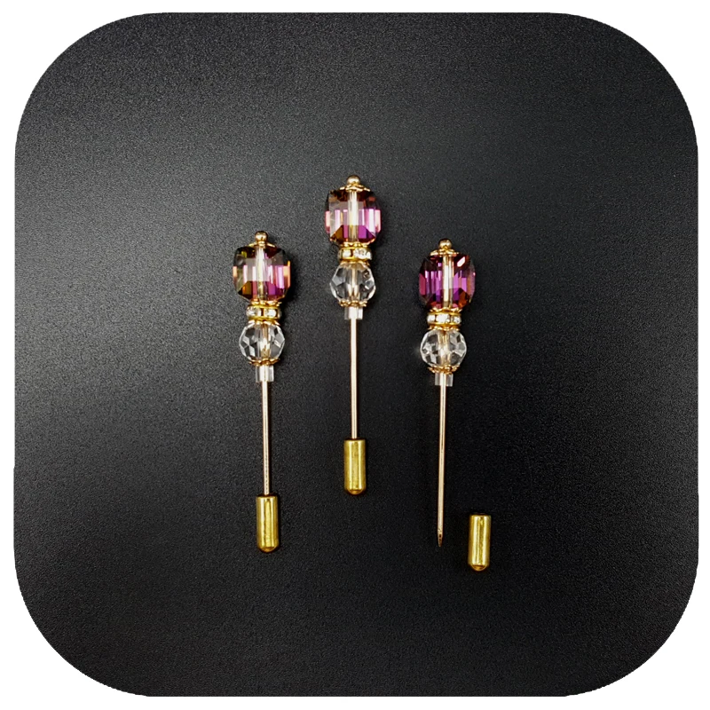 Unisex Design of Shiny Crystal Beads Lapel Pins for Suit/Coat Hajab Pin