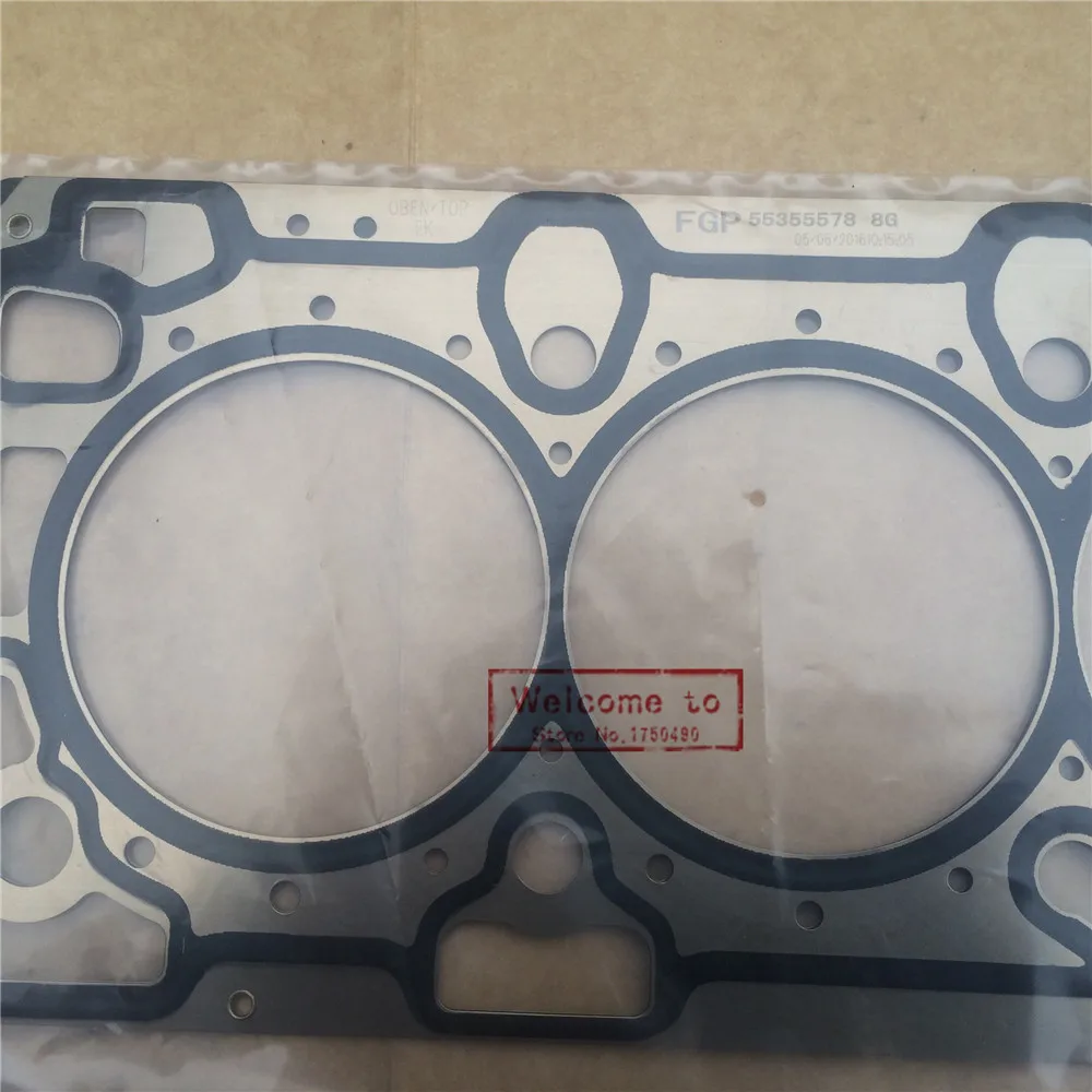 1SET Engine Gasket Joint Set  55568528 55568529 Oil Cooler Seal kit Cylinder Head Gasket 55355578 For Chevrolet CRUZE 1.6 DAEWOO