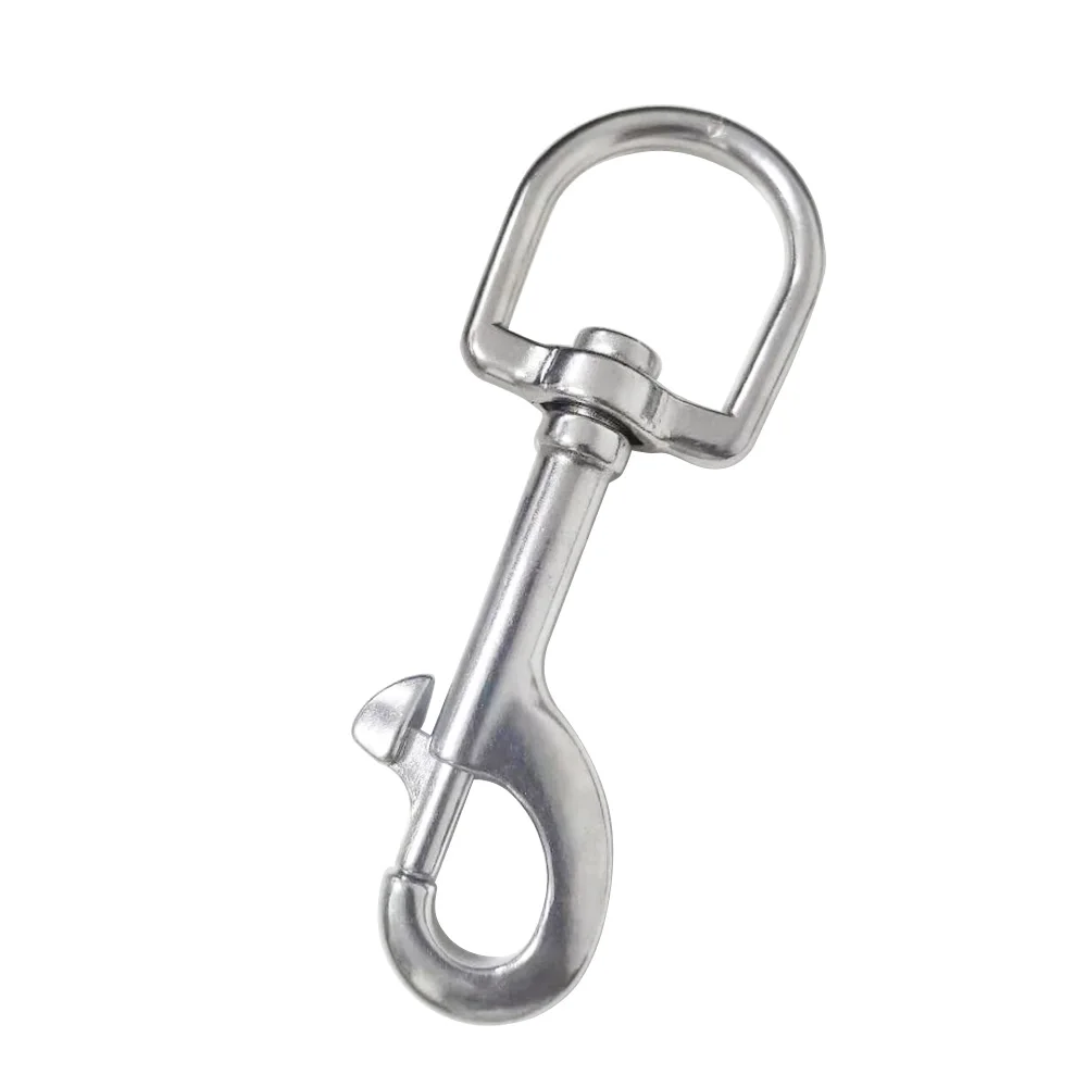 5pcs 316 Stainless Steel Scuba Diving Clips 100mm Swivel Eye Snap Hook Dive Single Ended Swivel Eye Bolt Hook Buckle Dog Clip