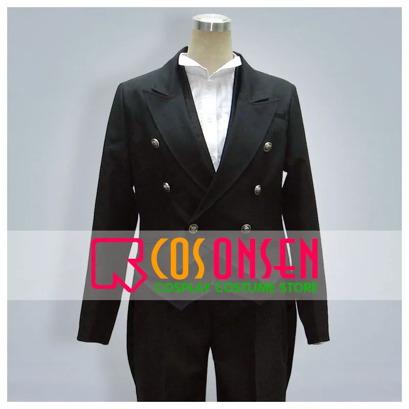 

COSPLAYONSEN Black Butler Claude Faustus Cosplay Costume Black Full Set Any Size