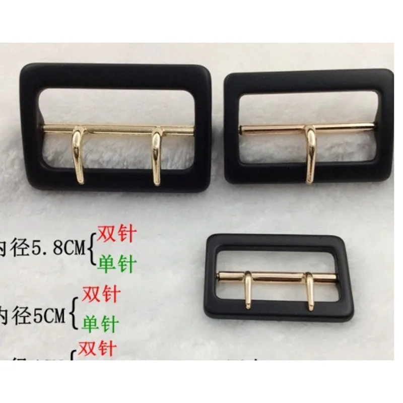 

4pcs/lot 3-5.8cm resin light dark coffee black rectangle double pins single pin adjusting buckle luggage sleeve accessories1997