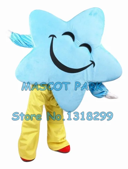 Blauwe Ster Mascotte Kostuum Volwassen Grootte Hot Koop Cartoon Gelukkige Leuke Polar Star Thema Anime Cosply Kostuums Carnaval Fancy Dress 2920