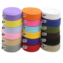 cotton strap 20mm cotton webbing for sewing canvas ribbon for needlework cotton twill tape for webbing backpack webbing 20mm