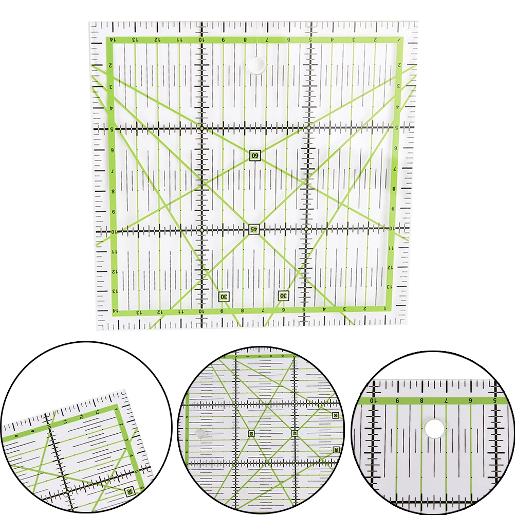 1pc Transparent Quilting Patchwork Ruler Cutting Tool Tailor