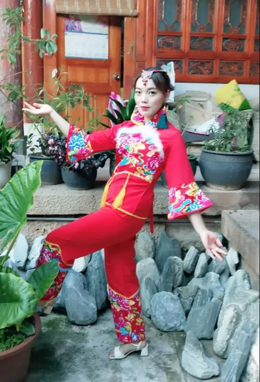 Hanfu nationalen kostüm Alte Chinesische Cosplay Kostüm Chinesischen HanfuYangko Bühne Tanzen Kleidung Kostüm