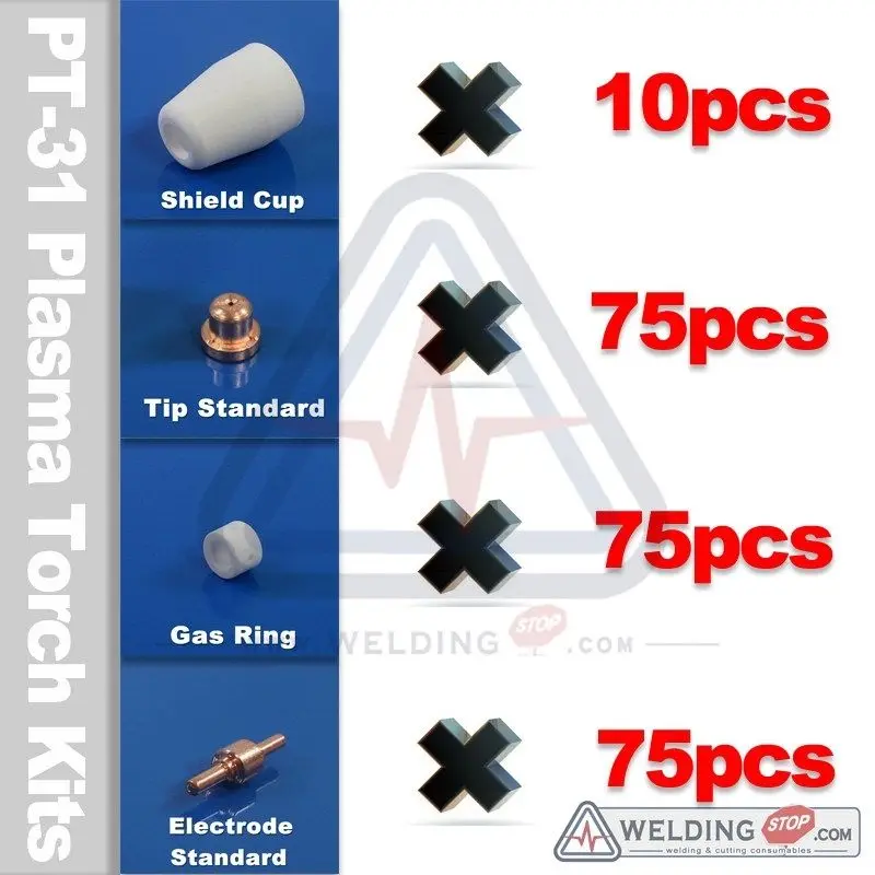 

PT-31 CT312 LG-40 LGK40 Air plasma cutter cutting torch consuambles PKG/235