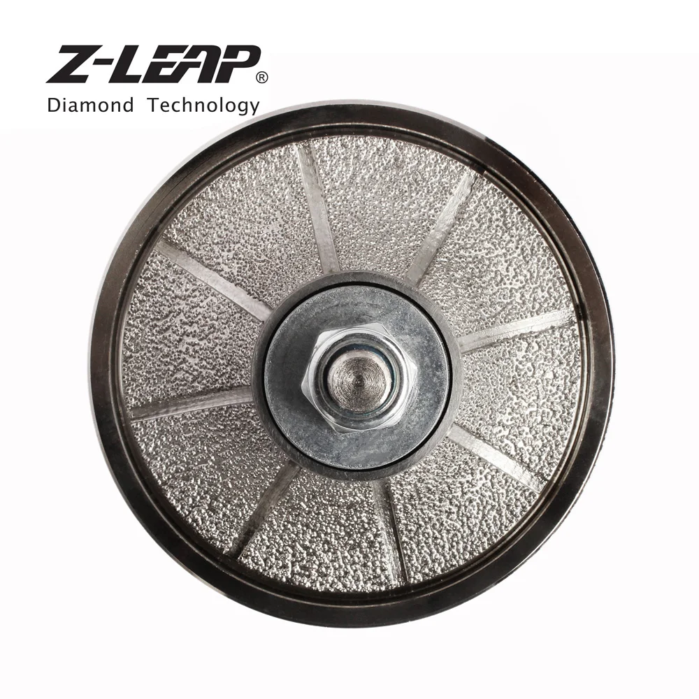 Z-LEAP Diamond Hand Profiler B Type Shape Vaccum Brazed Profile Wheel Metal Cover Router Bit for Marble Granite D85 M14 & 5/8-11