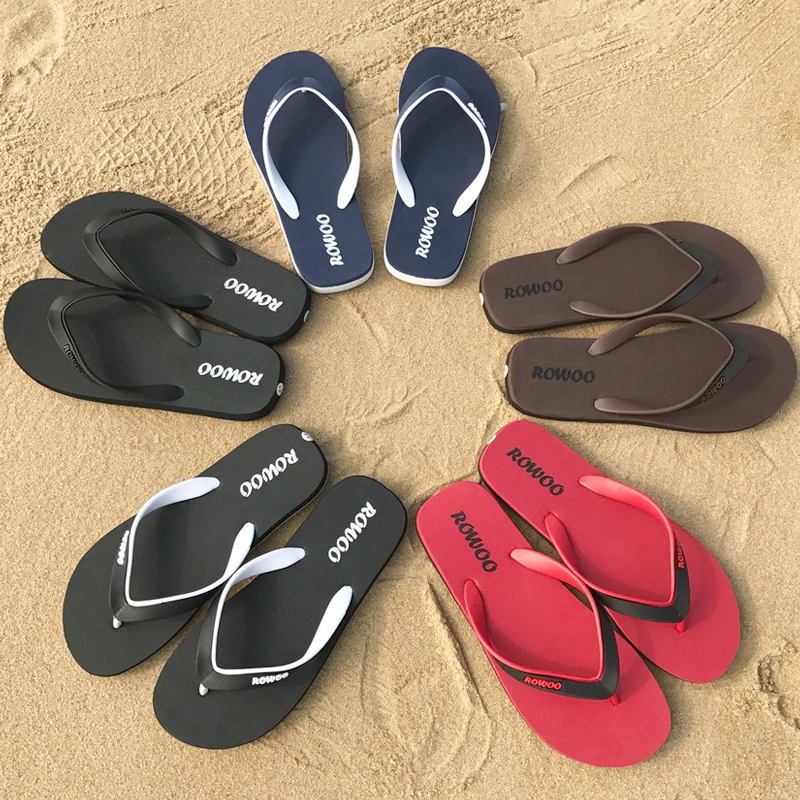 Moda verão homens flip flop ao ar livre sandálias masculinas sapatos de alta qualidade plana anti-derrapagem deslizantes casuais atacado dropship