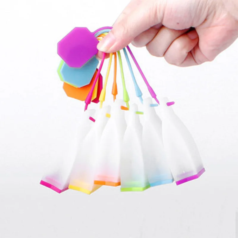 200pcs/lot Silicone Tea Strainer Bag Shape Tea Infuser Filter Diffuser Kitchen Use Tea Bag Random Color lin2503