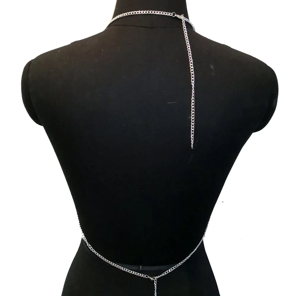 Sequins Disco Exotic Tanks Crop Top Beaded Belly Waist Chain Halter Necklace Rave Bra Festival Costume Wear Party Jewelry CRS606