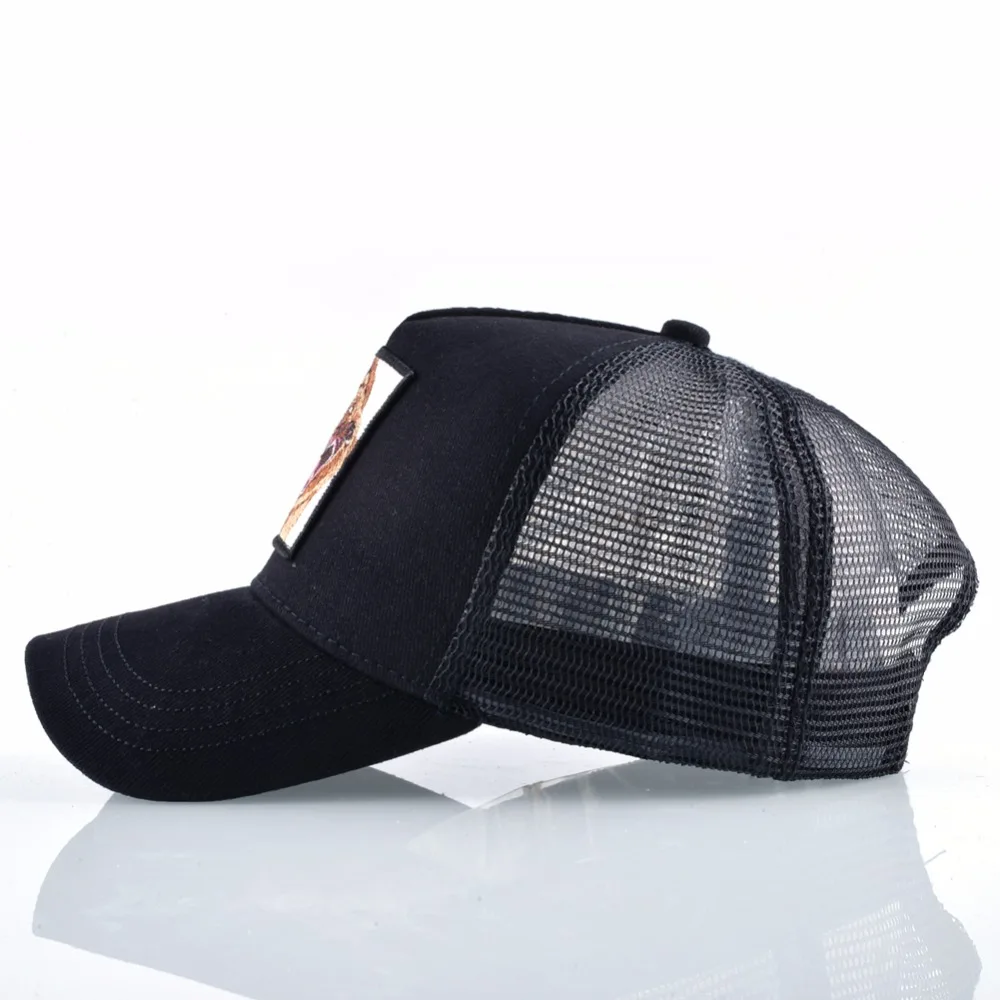 Summer Snapback Mesh Baseball Cap Men Fashion Bear Embroidery Hip Hop Hat Women Outdoor Cotton Breathable Bone Trucker Gorras