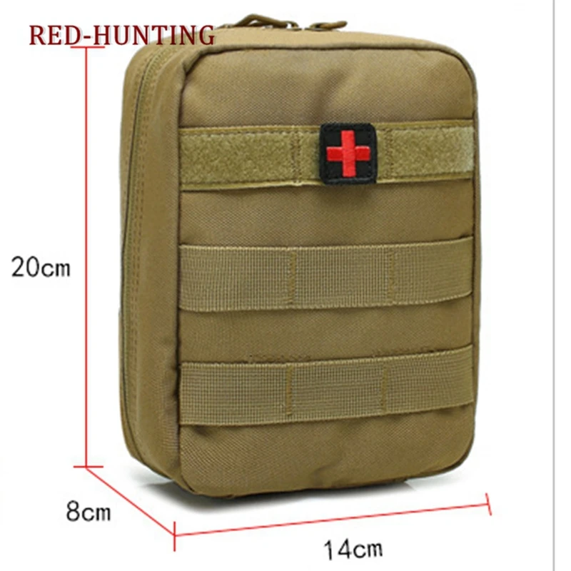 IFAK Pouch Compact Rip-Away EDC Blowout Molle Tactical Utility 1000D Nylon Red Cross Patch EMT Medical Pouch Camping tourism