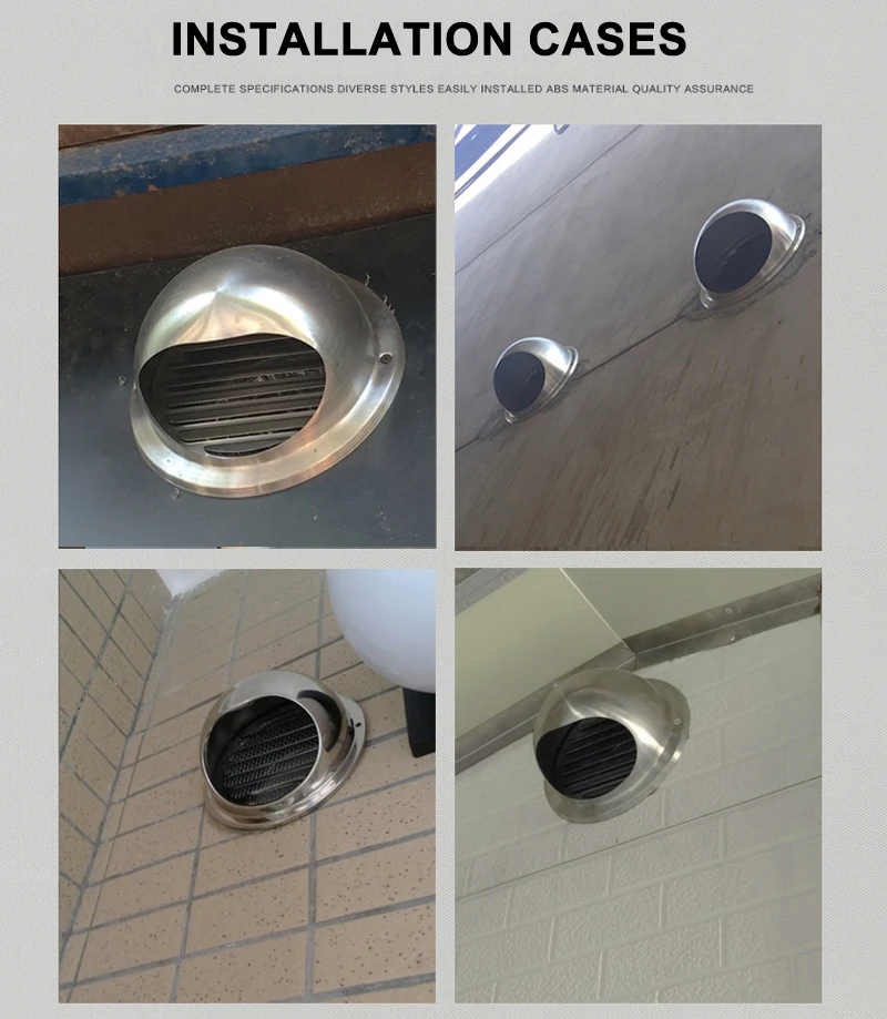 300MM Ventilation pipe outlet in stainless steel 304 new air cowl for ventilation, 12