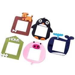 Cartoon Animals Felt Hollow-out Switching Sticker Cute Home Decoration Wall Decals Affixed Hollow Switch Socket Decor No Glue