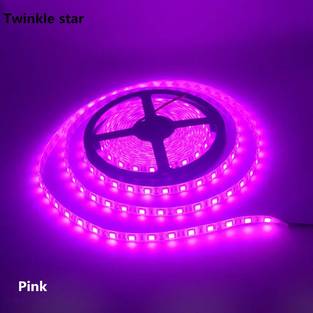 Led Strip Light 5050 300led 5M Waterproof IP65 12V 6500K 4000K 3000K Warm White Pink RGB Red Blue Green Flexible Tape Rope