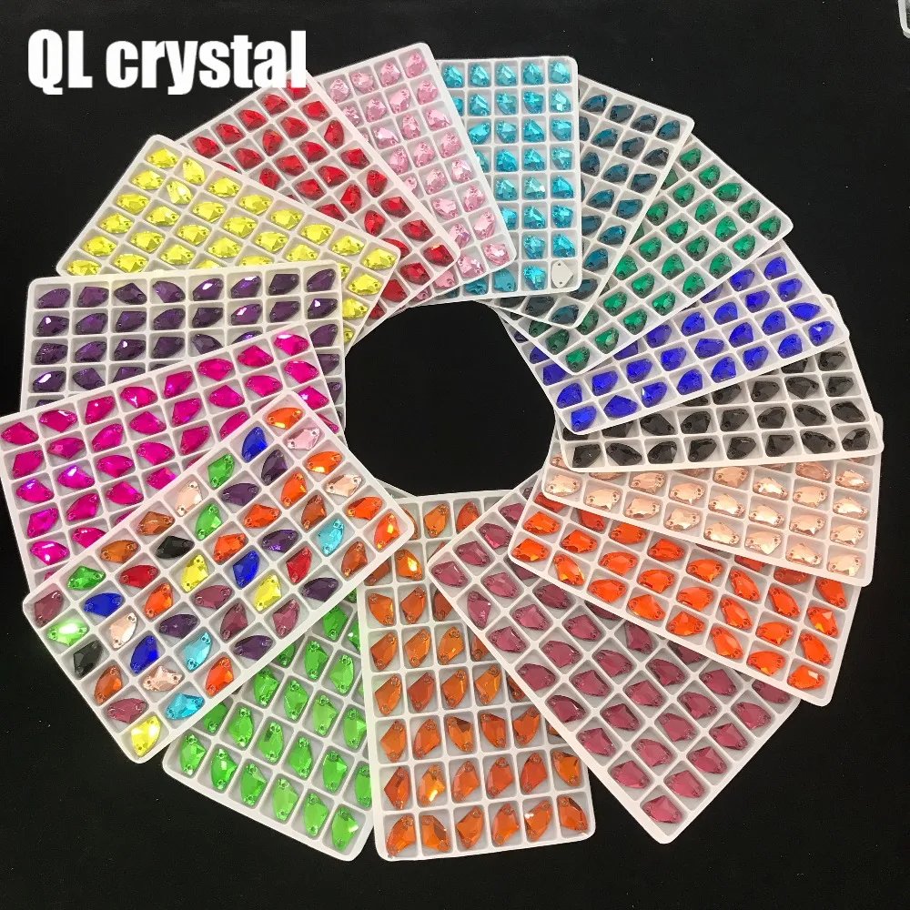 

9x14mm ALL Color Mix color AX Stones and crystals for dresses rhinestones crystal for crafts