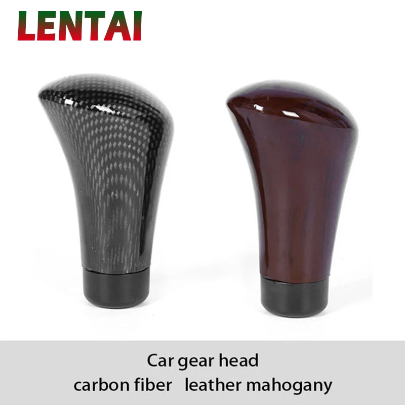 OVERE NEW 1PC Carbon Fiber Car Gear Knob Shift Lever Cover For Hyundai Solaris creta IX25 Suzuki Swift SX4 Lada Vesta Granta