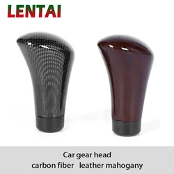 OVERE NEW 1PC Carbon Fiber Car Gear Knob Shift Lever Cover For Hyundai Solaris creta IX25 Suzuki Swift SX4 Lada Vesta Granta
